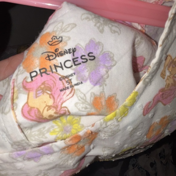 Disney White Floral little Mermaid Kids Blouse size 5T NWT - Picture 4 of 4